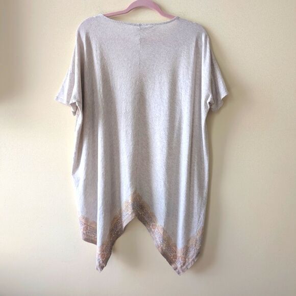 J Jill Pure Jill Oversize Asymmetrical Hem Handkerchief Top Blouse Poncho XS/S - Picture 2 of 6